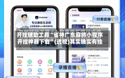开挂辅助工具“雀神广东麻将小程序开挂神器下载”(透视)其实确实有挂-第1张图片