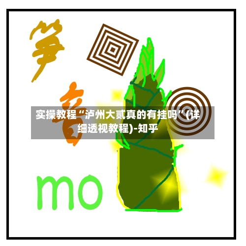实操教程“泸州大贰真的有挂吗”(详细透视教程)-知乎