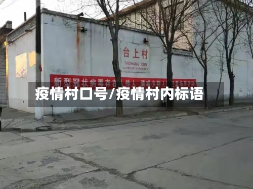 疫情村口号/疫情村内标语