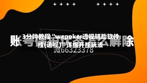3分钟教程“wepoker透视辅助软件挂(透视)	”详细开挂玩法-第2张图片