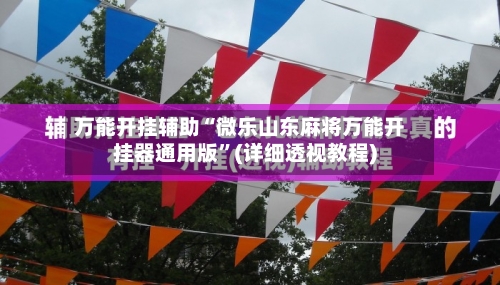 万能开挂辅助“微乐山东麻将万能开挂器通用版”(详细透视教程)-第1张图片