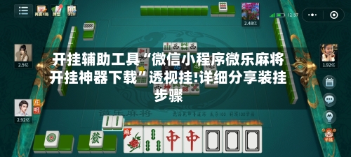 开挂辅助工具“微信小程序微乐麻将开挂神器下载”透视挂!详细分享装挂步骤