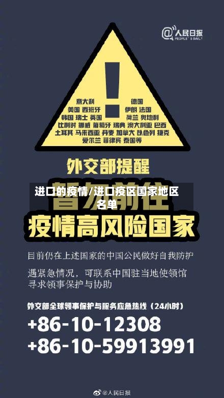 进口的疫情/进口疫区国家地区名单