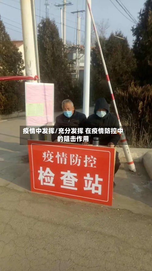疫情中发挥/充分发挥 在疫情防控中的阻击作用