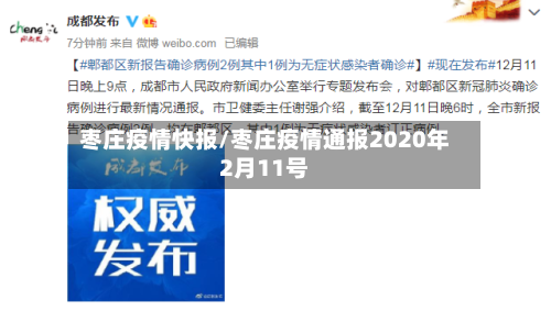 枣庄疫情快报/枣庄疫情通报2020年2月11号