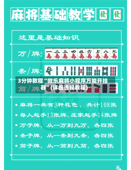 3分钟教程“微乐麻将小程序万能开挂器”(详细透视教程)-第1张图片