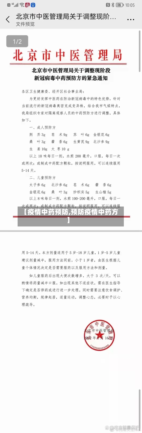 【疫情中药预防,预防疫情中药方】-第1张图片