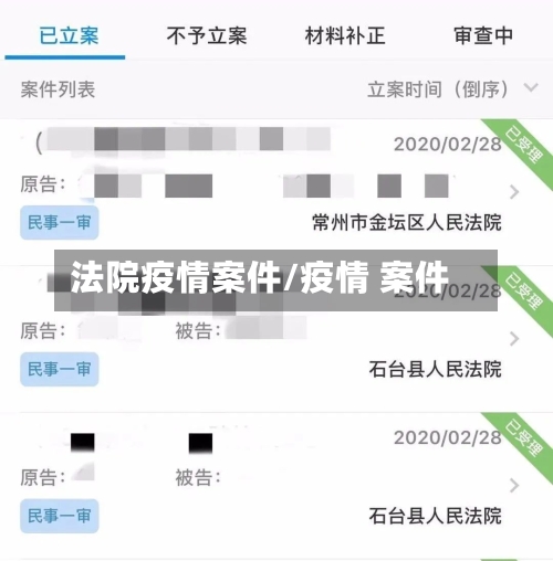 法院疫情案件/疫情 案件