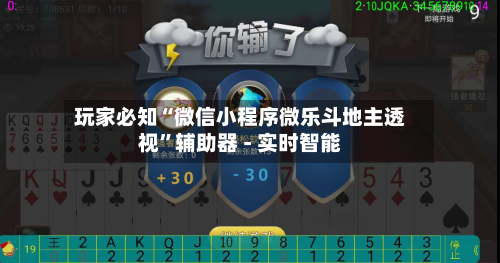 玩家必知“微信小程序微乐斗地主透视”辅助器 - 实时智能