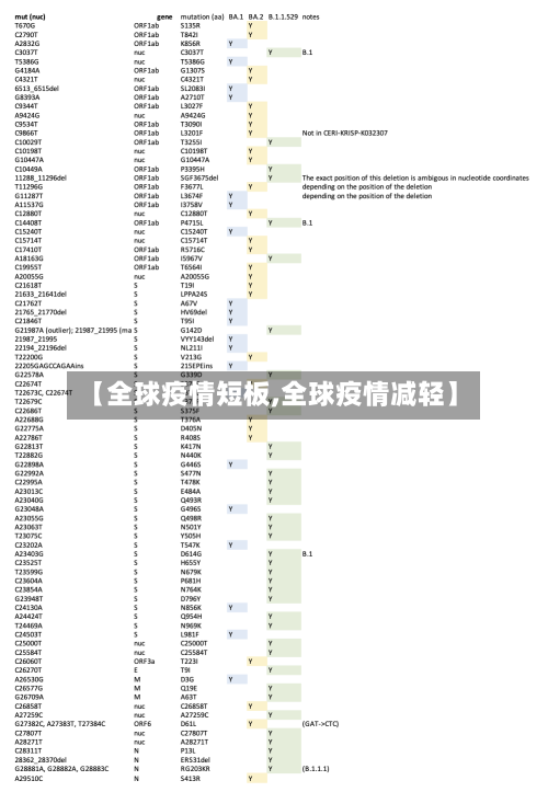 【全球疫情短板,全球疫情减轻】-第3张图片