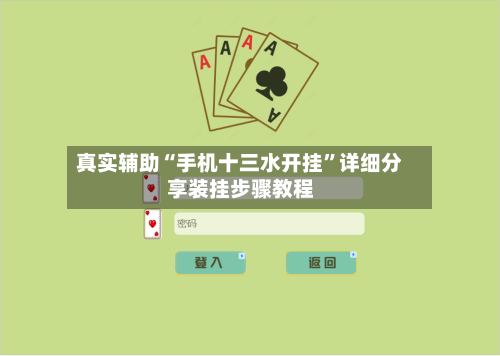 真实辅助“手机十三水开挂”详细分享装挂步骤教程-第1张图片