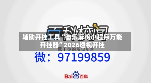 辅助开挂工具“微乐麻将小程序万能开挂器	”2026透视开挂-第2张图片