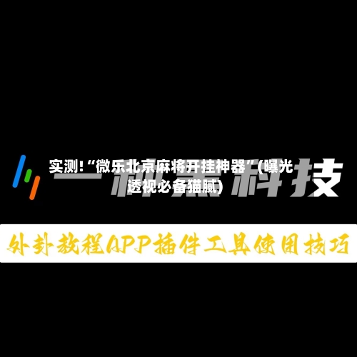 实测!“微乐北京麻将开挂神器”(曝光透视必备猫腻)