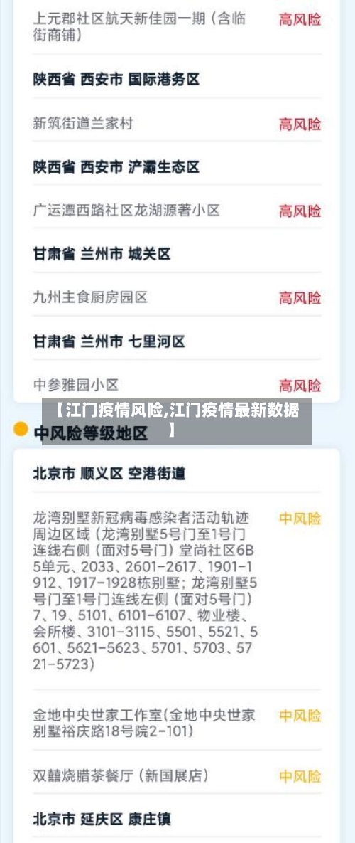 【江门疫情风险,江门疫情最新数据】