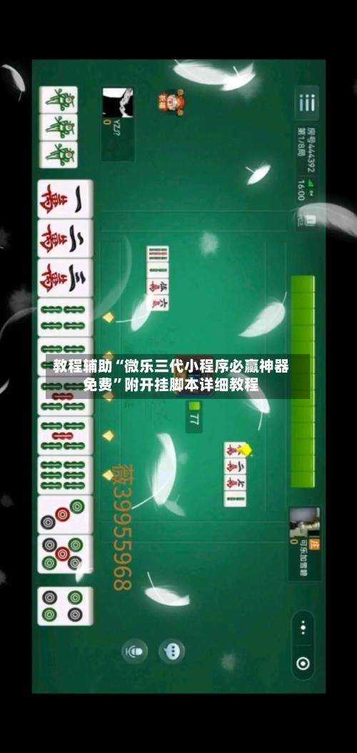 教程辅助“微乐三代小程序必赢神器免费”附开挂脚本详细教程-第1张图片