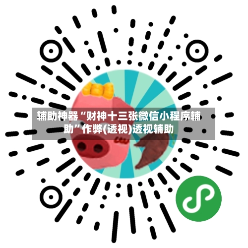 辅助神器“财神十三张微信小程序辅助”作弊(透视)透视辅助