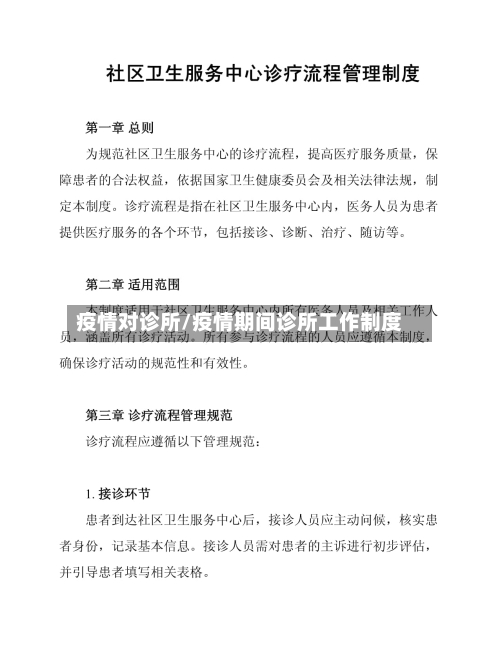 疫情对诊所/疫情期间诊所工作制度