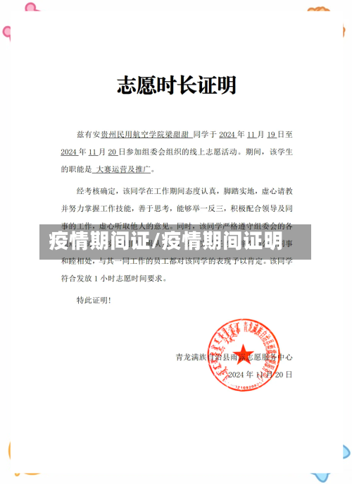 疫情期间证/疫情期间证明-第2张图片