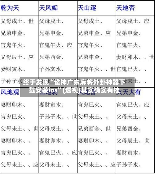 终于发现“雀神广东麻将外卦神器下载安装ios”(透视)其实确实有挂-第2张图片