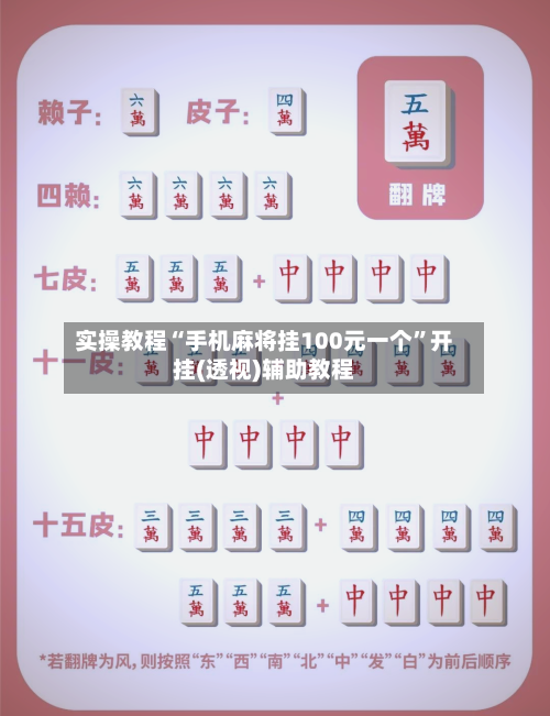 实操教程“手机麻将挂100元一个”开挂(透视)辅助教程