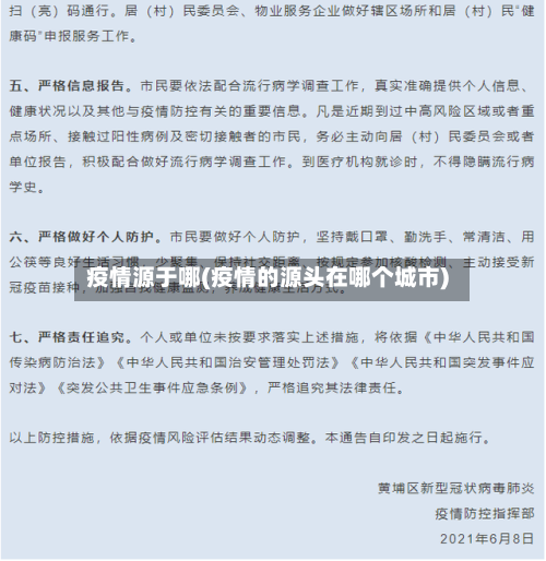 疫情源于哪(疫情的源头在哪个城市)