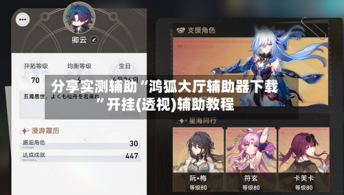 分享实测辅助“鸿狐大厅辅助器下载”开挂(透视)辅助教程