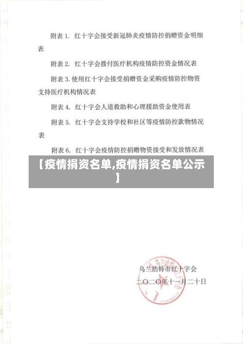 【疫情捐资名单,疫情捐资名单公示】
