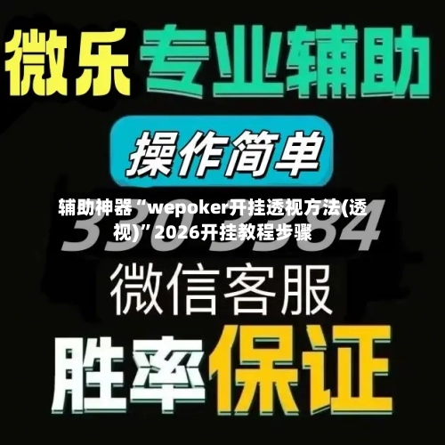 辅助神器“wepoker开挂透视方法(透视)”2026开挂教程步骤