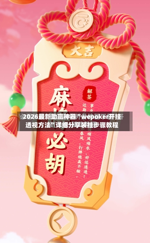 2026最新助赢神器“wepoker开挂透视方法	”详细分享装挂步骤教程-第2张图片