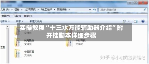 实操教程“十三水万能辅助器介绍”附开挂脚本详细步骤