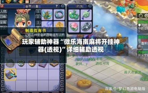 玩家辅助神器“微乐海南麻将开挂神器(透视)”详细辅助透视-第3张图片