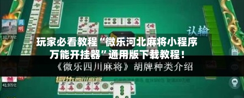 玩家必看教程“微乐河北麻将小程序万能开挂器”通用版下载教程！-第2张图片