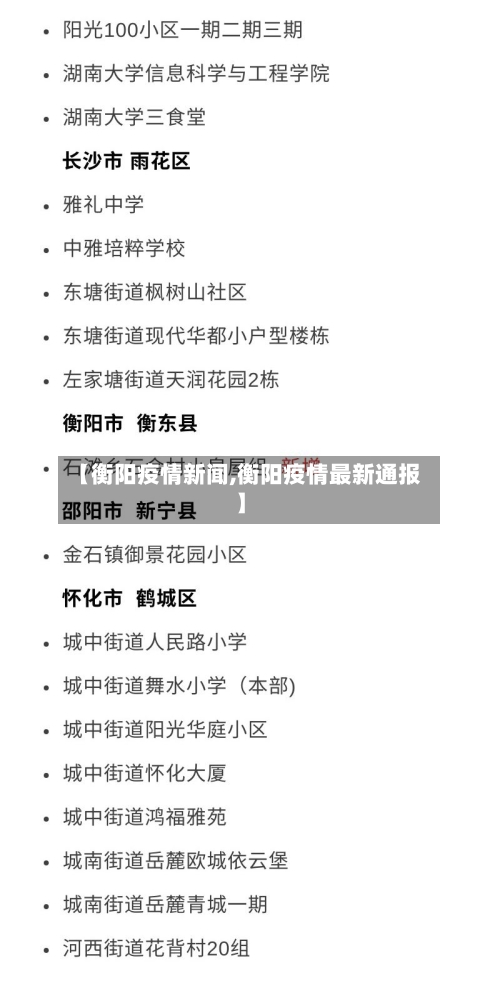 【衡阳疫情新闻,衡阳疫情最新通报】