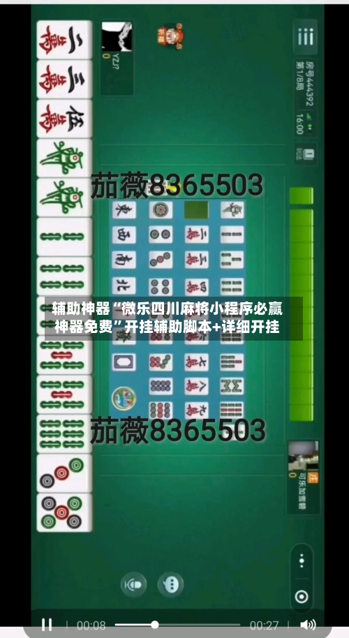 辅助神器“微乐四川麻将小程序必赢神器免费”开挂辅助脚本+详细开挂