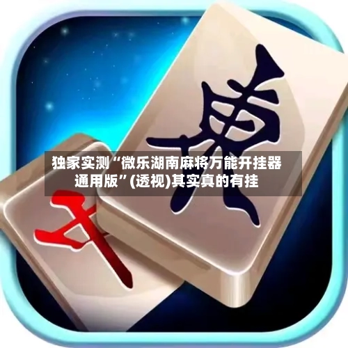 独家实测“微乐湖南麻将万能开挂器通用版”(透视)其实真的有挂