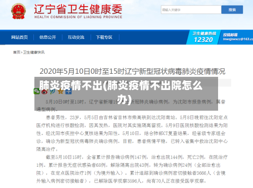 肺炎疫情不出(肺炎疫情不出院怎么办)
