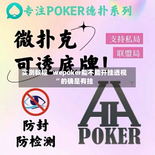 实测教程“wepoker能不能开挂透视”的确是有挂-第2张图片