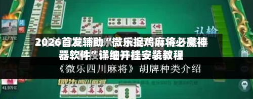 2026首发辅助“微乐捉鸡麻将必赢神器软件”详细开挂安装教程-第3张图片