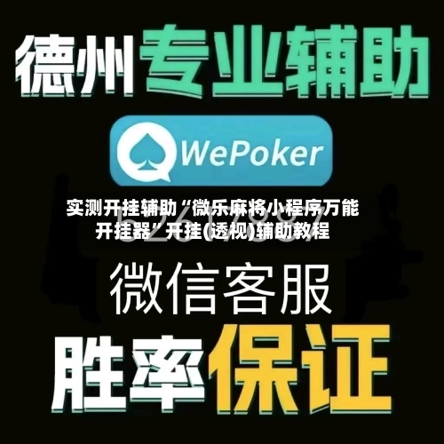 实测开挂辅助“微乐麻将小程序万能开挂器	”开挂(透视)辅助教程-第2张图片