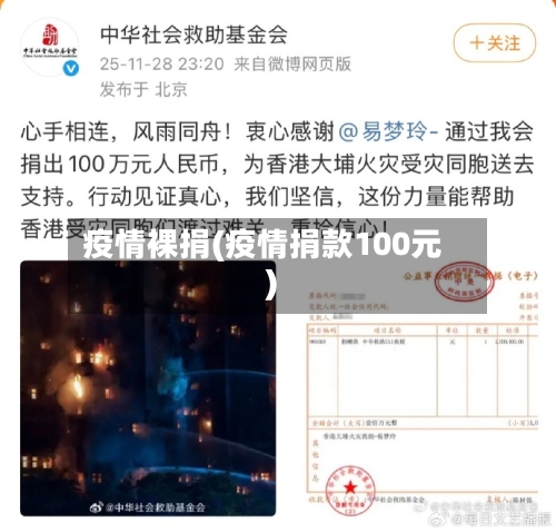 疫情裸捐(疫情捐款100元)