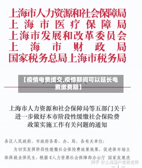 【疫情电费缓交,疫情期间可以延长电费缴费期】