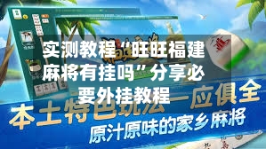 实测教程“旺旺福建麻将有挂吗”分享必要外挂教程