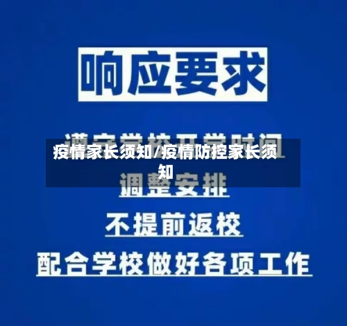 疫情家长须知/疫情防控家长须知-第3张图片
