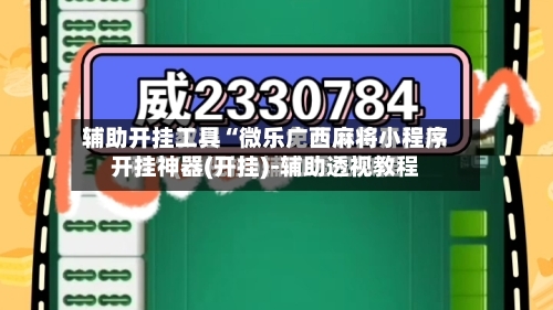 辅助开挂工具“微乐广西麻将小程序开挂神器(开挂)-辅助透视教程-第2张图片