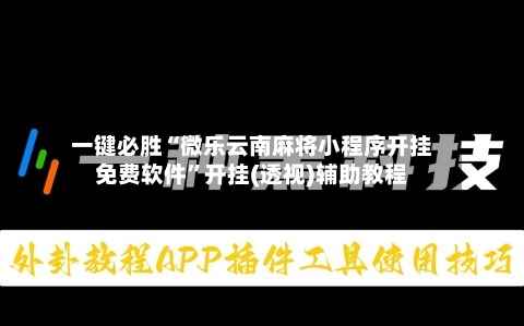一键必胜“微乐云南麻将小程序开挂免费软件”开挂(透视)辅助教程-第3张图片