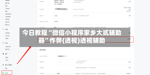 今日教程“微信小程序家乡大贰辅助器	”作弊(透视)透视辅助-第2张图片