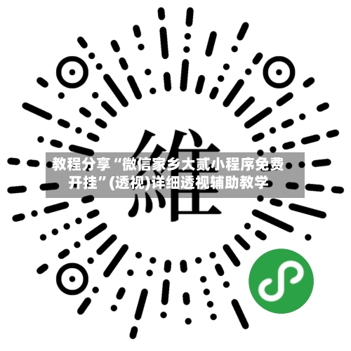 教程分享“微信家乡大贰小程序免费开挂”(透视)详细透视辅助教学
