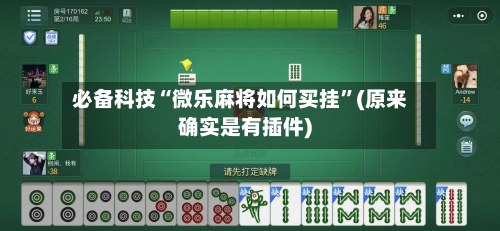 必备科技“微乐麻将如何买挂”(原来确实是有插件)