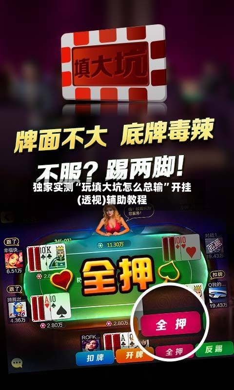 独家实测“玩填大坑怎么总输”开挂(透视)辅助教程