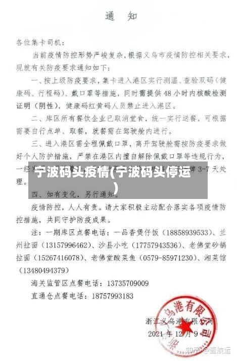 宁波码头疫情(宁波码头停运)-第3张图片